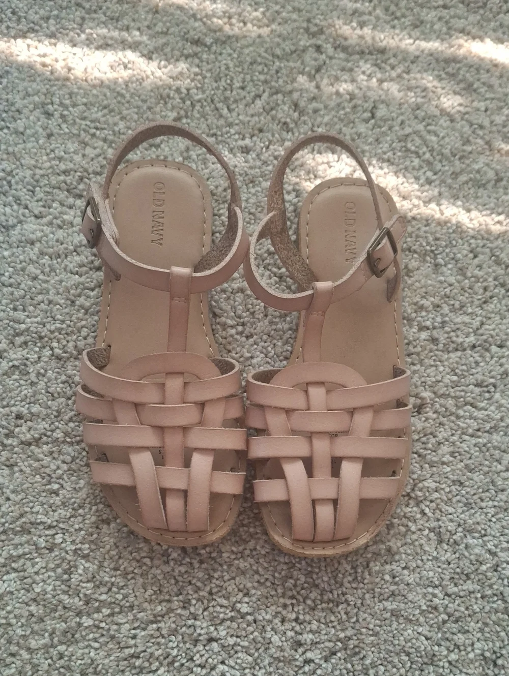 Old Navy Kids' Pink Tan Woven Sandals